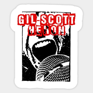 gil scot scream Sticker